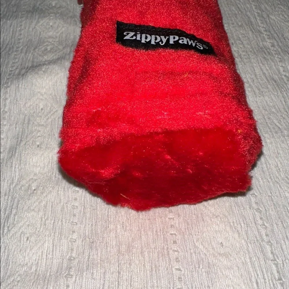 Zippy Paws Red Yellow Crusherz Chowlula Hot Sauce Plush Crinkle Dog Toy